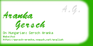 aranka gersch business card